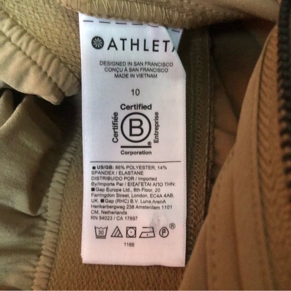 Athleta Brooklyn Heights Wide Leg Jumpsuit Light Brown Size 10 Zip Up - Picture 9 of 14